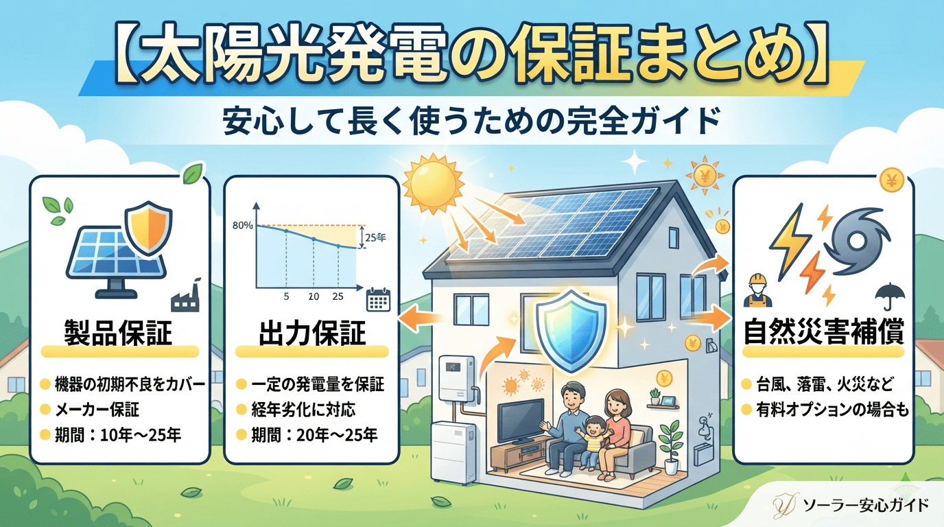 太陽光発電メーカー保証比較まとめ