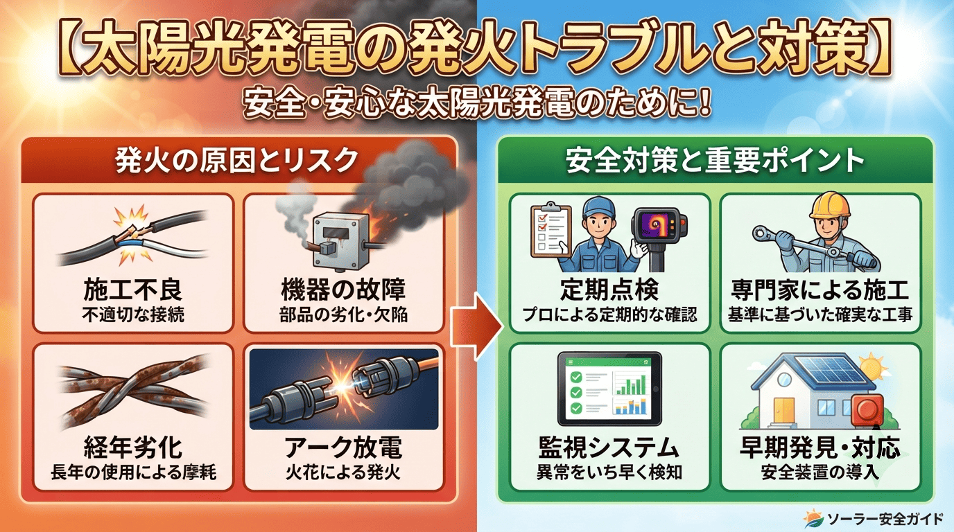太陽光発電の発火トラブルと対策